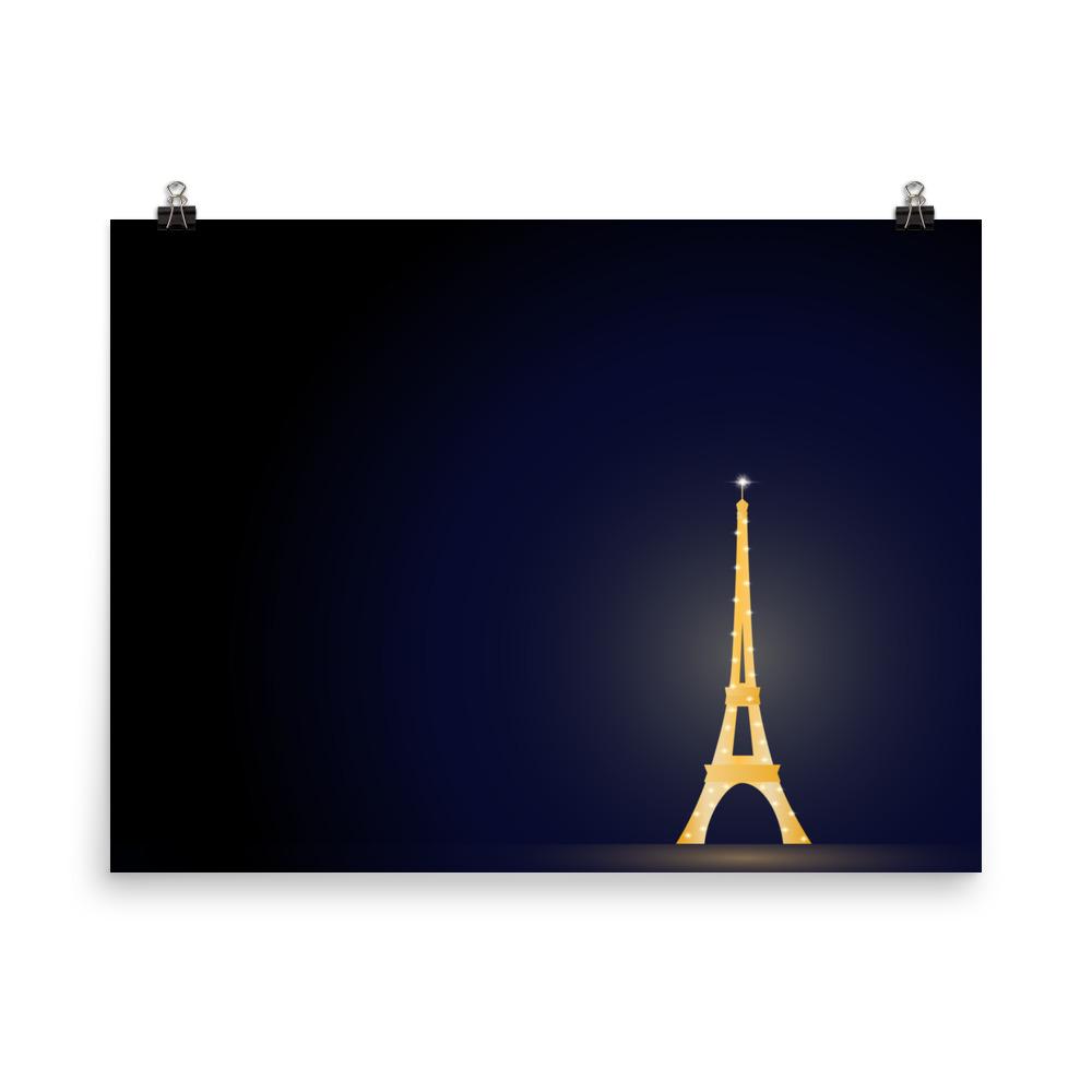 Glowing in the Night | Eiffel Tower Paris | Giclée Print - Poster from Ainsi Hardi Paris France