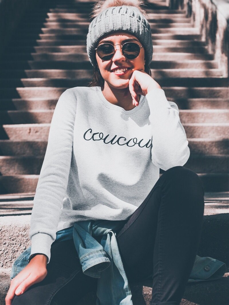 White Coucou sweatshirt Ainsi Hardi