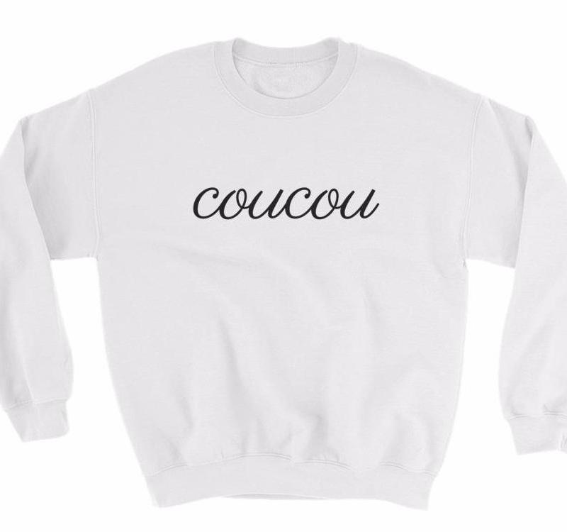 Coucou Lumière White Sweatshirt - Women's Sweatshirt from Ainsi Hardi Paris France