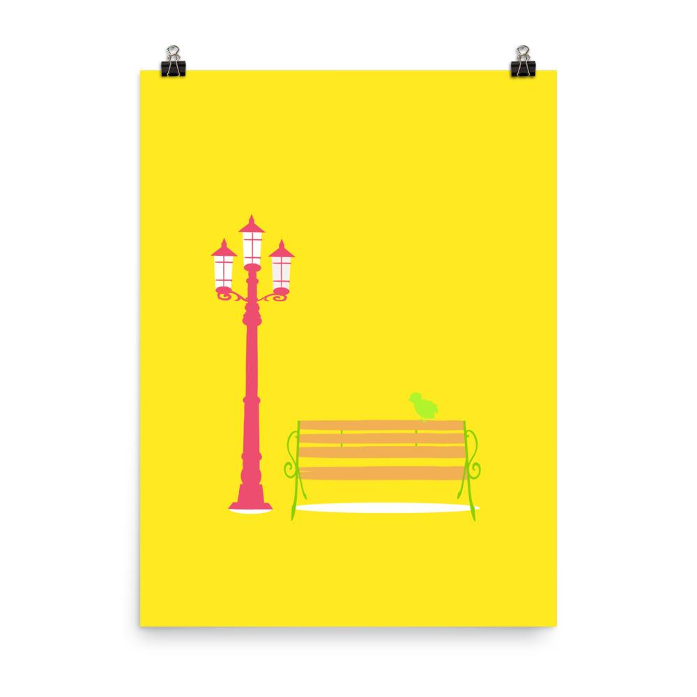 A Streetlamp in Sunshine | Giclée Print - Poster from Ainsi Hardi Paris France