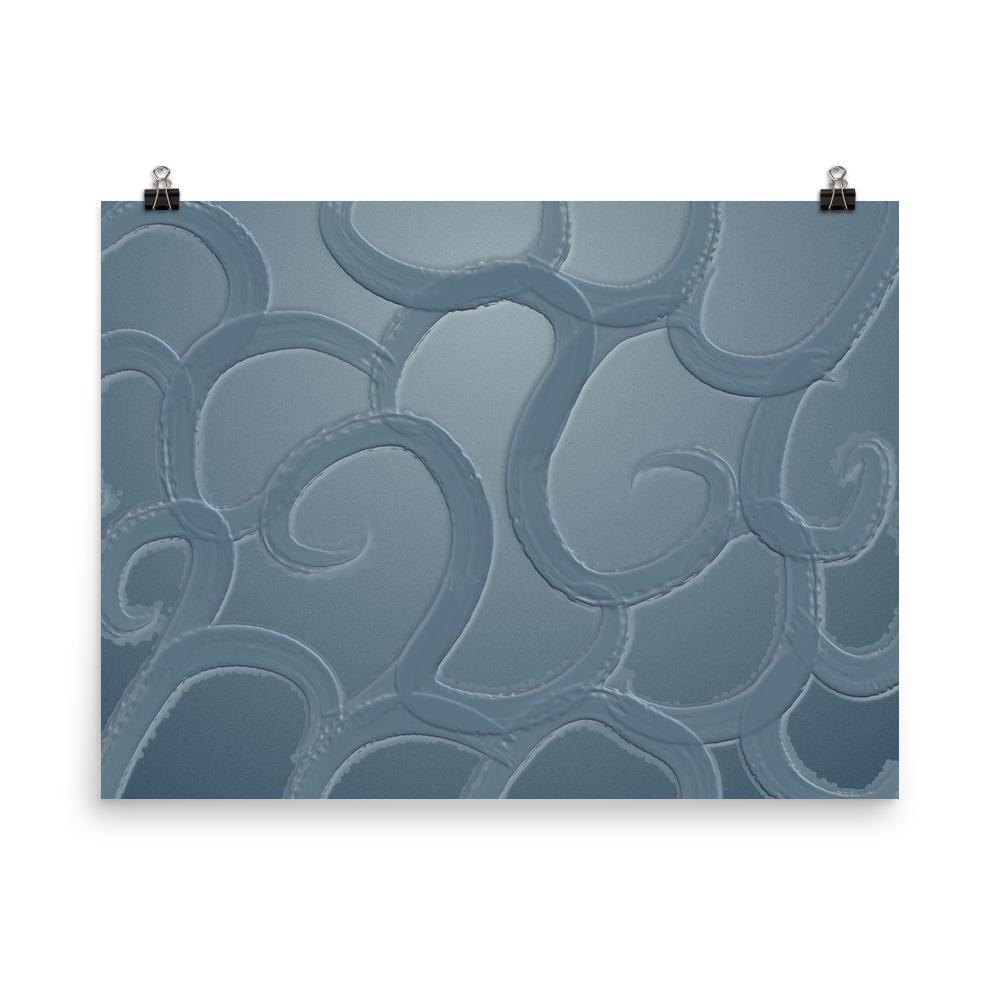 Sea blue waves | Abstract Art Poster - Poster from Ainsi Hardi Paris France