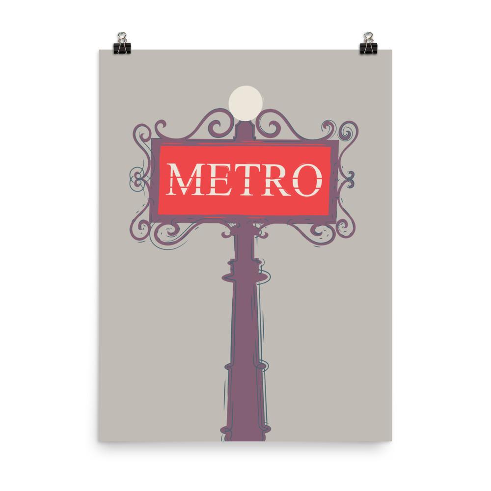 Metro Sign in Paris | Giclée Print - Poster from Ainsi Hardi Paris France