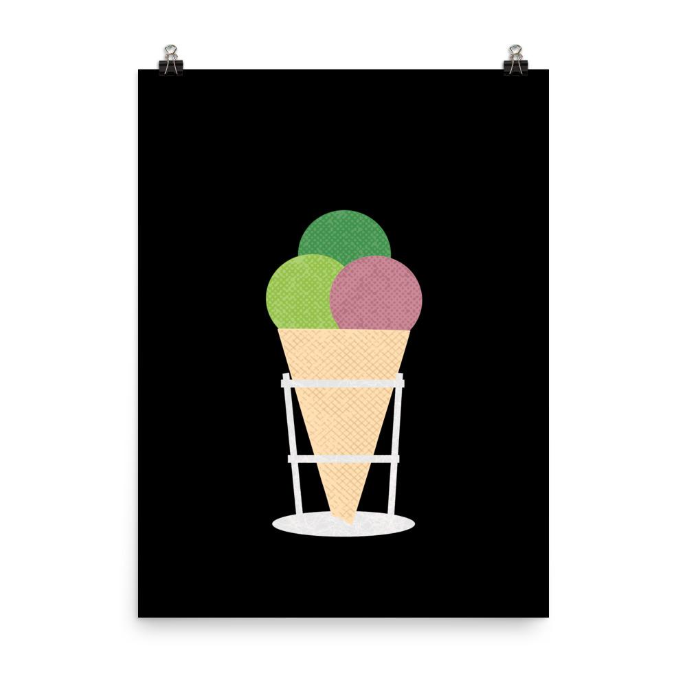 Ice Cream Day | Giclée Art Print - Poster from Ainsi Hardi Paris France