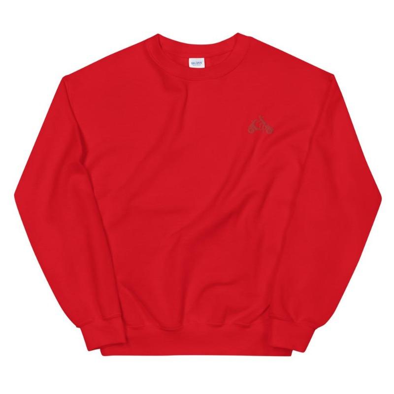 Red Embroidered Sweatshirt - Women's Sweatshirt from Ainsi Hardi Paris France