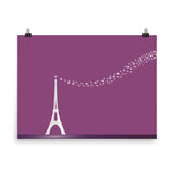 Stars in the Purple Night | Eiffel Tower Paris | Giclée Print - Poster from Ainsi Hardi Paris France