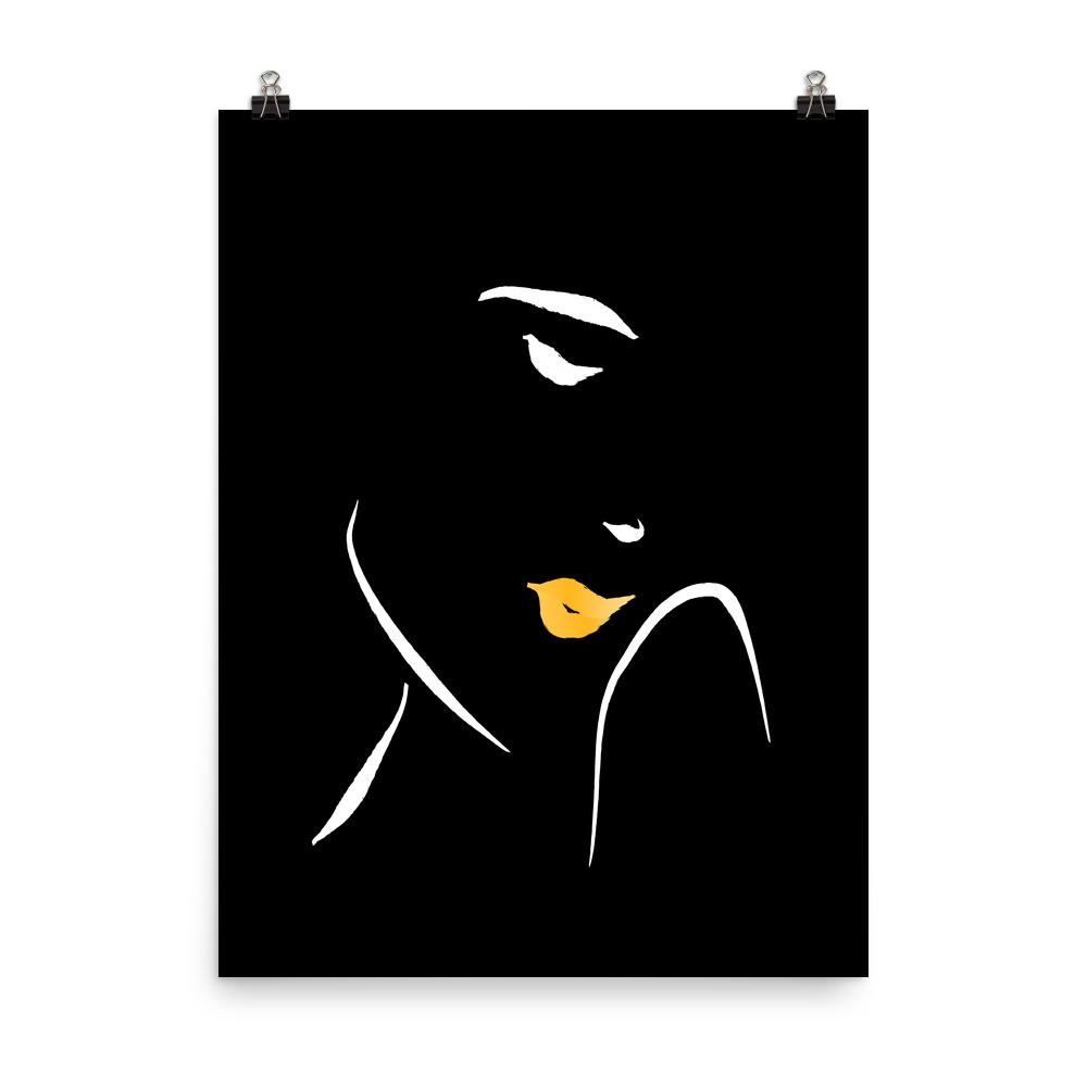 Shy in Waves | Black and White Giclée Print - Poster from Ainsi Hardi Paris France