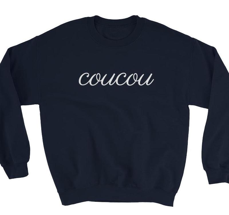 Coucou Lumière White Sweatshirt - Women's Sweatshirt from Ainsi Hardi Paris France