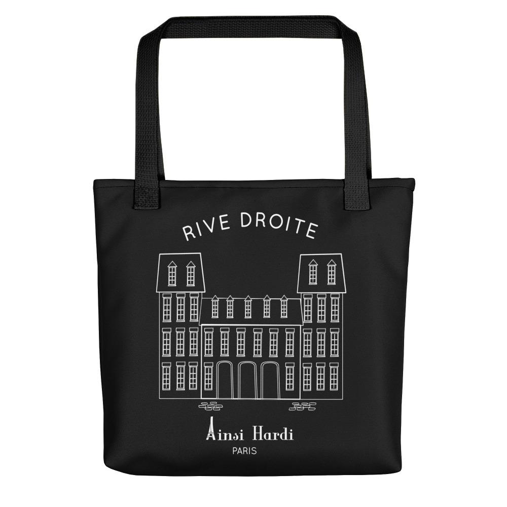 Paris Rive Droite Black | Tote bag - Tote bag from Ainsi Hardi Paris France